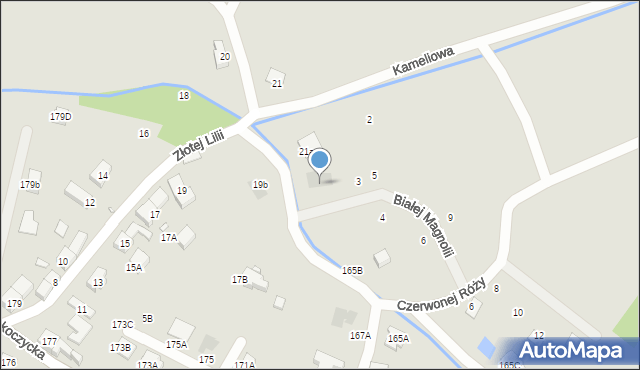 Wrocław, Białej Magnolii, 1, mapa Wrocławia