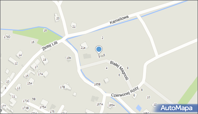 Wrocław, Białej Magnolii, 3, mapa Wrocławia