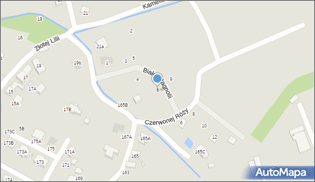 Wrocław, Białej Magnolii, 6, mapa Wrocławia