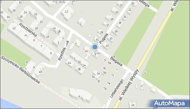 Wrocław, Biegasa Bolesława, 3, mapa Wrocławia