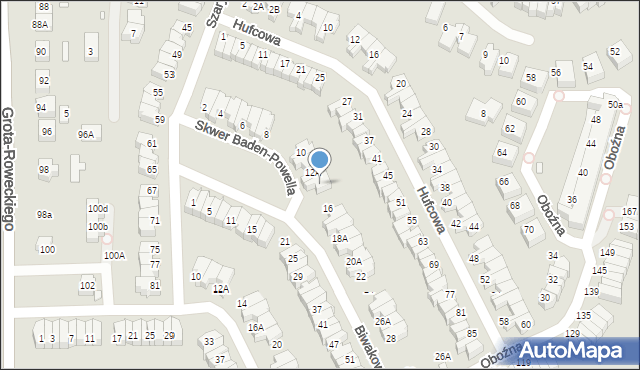 Wrocław, Biwakowa, 14, mapa Wrocławia