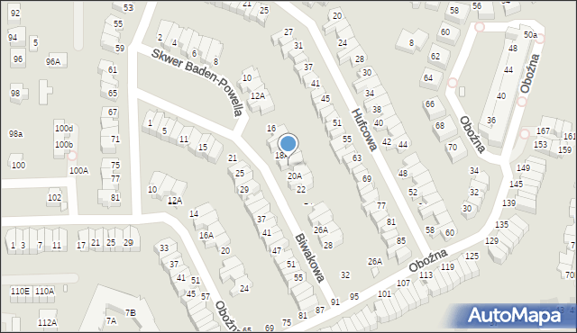 Wrocław, Biwakowa, 20, mapa Wrocławia