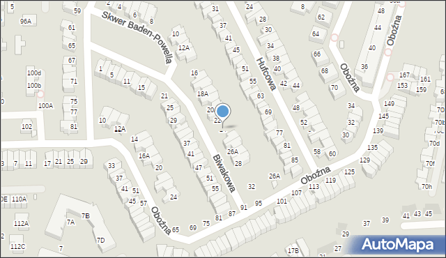 Wrocław, Biwakowa, 24, mapa Wrocławia