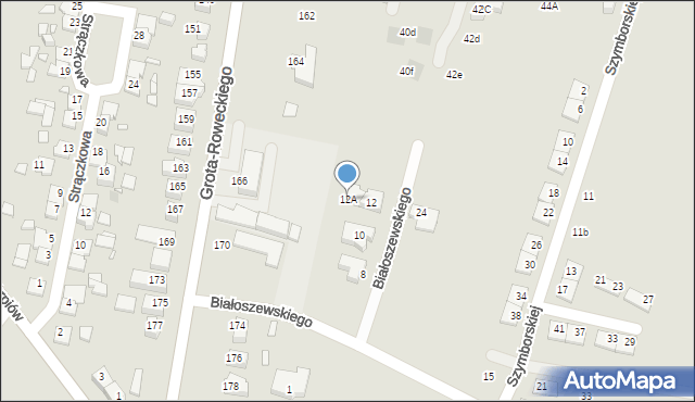 Wrocław, Białoszewskiego Mirona, 12A, mapa Wrocławia