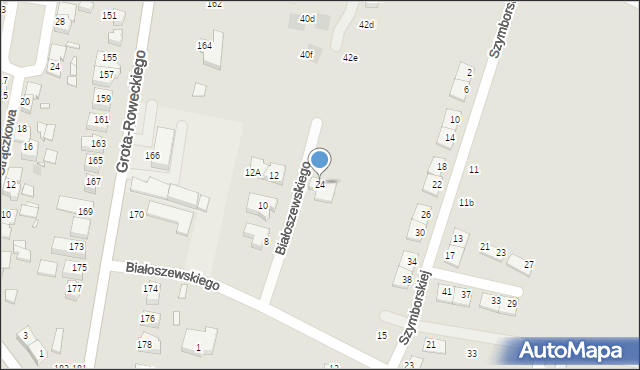 Wrocław, Białoszewskiego Mirona, 24, mapa Wrocławia