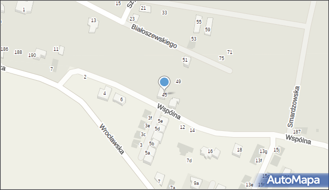 Wrocław, Białoszewskiego Mirona, 45, mapa Wrocławia