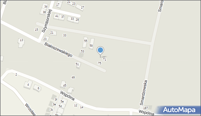Wrocław, Białoszewskiego Mirona, 73, mapa Wrocławia