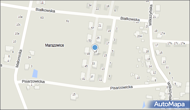 Wrocław, Białkowska, 31, mapa Wrocławia