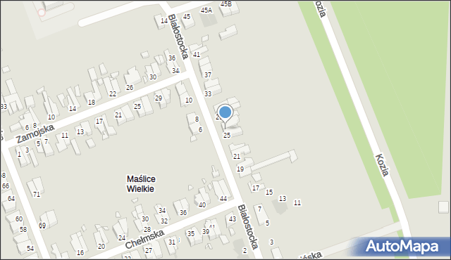 Wrocław, Białostocka, 27, mapa Wrocławia