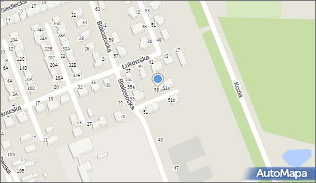 Wrocław, Białostocka, 53c, mapa Wrocławia