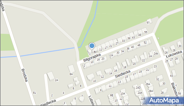Wrocław, Biłgorajska, 3, mapa Wrocławia