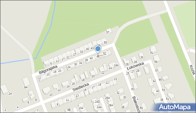 Wrocław, Biłgorajska, 46, mapa Wrocławia