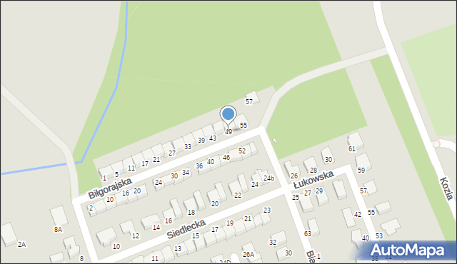 Wrocław, Biłgorajska, 49, mapa Wrocławia