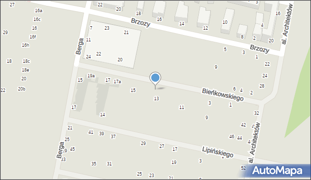 Wrocław, Bieńkowskiego Kazimierza, 13a, mapa Wrocławia