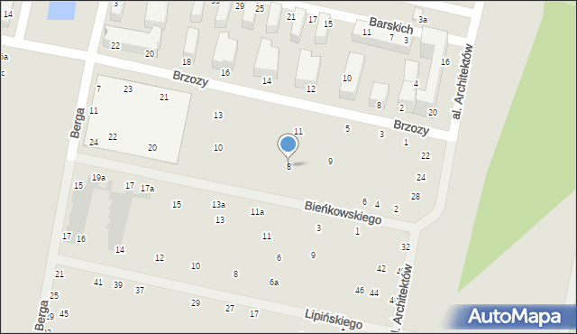 Wrocław, Bieńkowskiego Kazimierza, 8, mapa Wrocławia