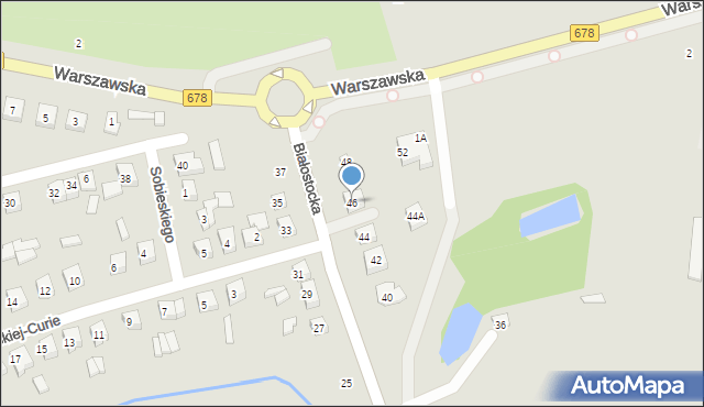 Wysokie Mazowieckie, Białostocka, 46, mapa Wysokie Mazowieckie