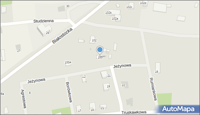 Wyszków, Białostocka, 100, mapa Wyszków