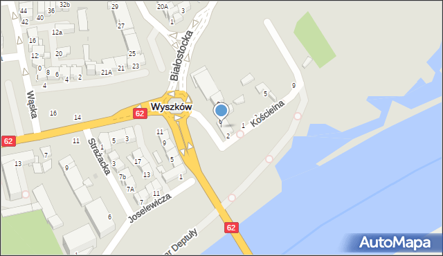 Wyszków, Białostocka, 4, mapa Wyszków