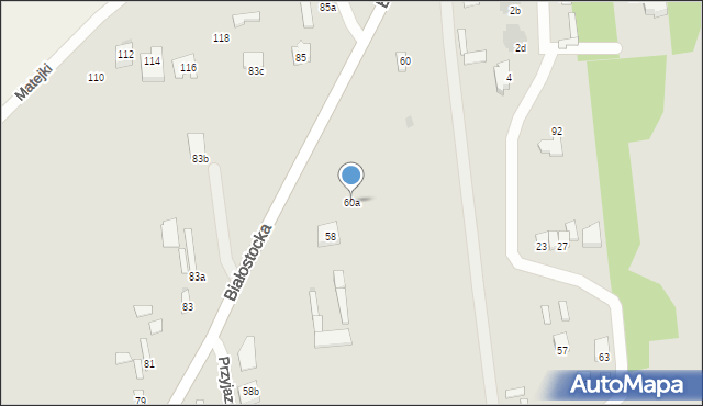 Wyszków, Białostocka, 60a, mapa Wyszków