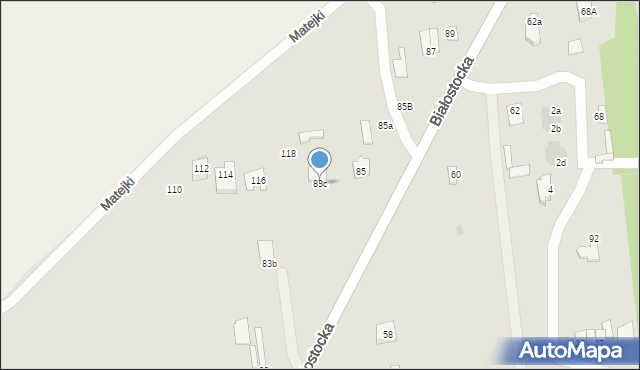 Wyszków, Białostocka, 83c, mapa Wyszków