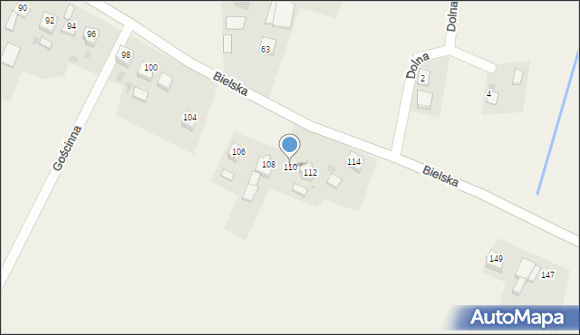Zabłocie, Bielska, 110, mapa Zabłocie