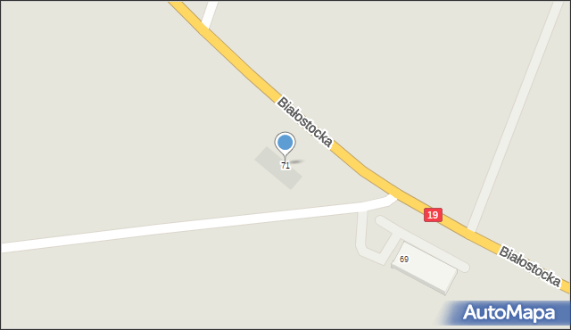 Zabłudów, Białostocka, 71, mapa Zabłudów