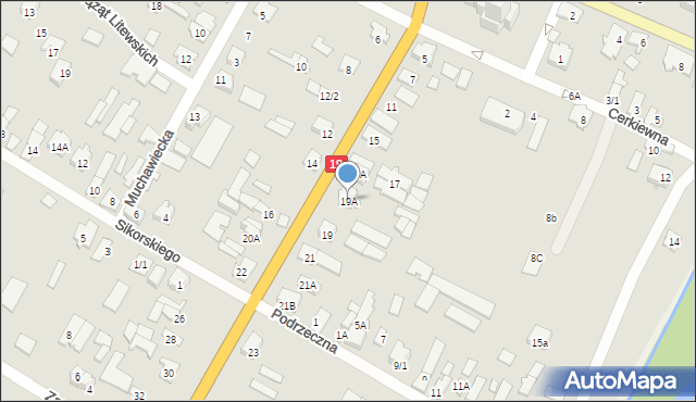 Zabłudów, Bielska, 19A, mapa Zabłudów