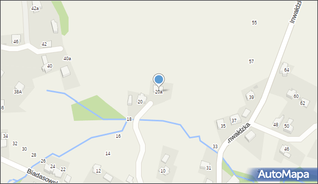 Zagórnik, Biadasowska, 20a, mapa Zagórnik