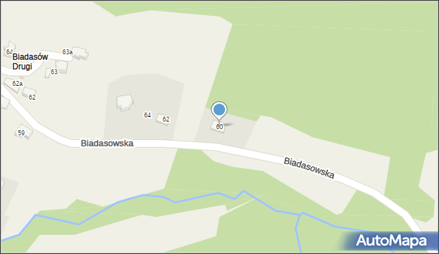 Zagórnik, Biadasowska, 60, mapa Zagórnik