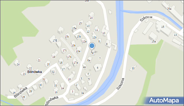 Zakopane, Bilinówka, 7a, mapa Zakopanego