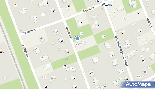 Zalesie Górne, Biedronki, 15A, mapa Zalesie Górne