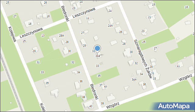 Zalesie Górne, Biedronki, 31a, mapa Zalesie Górne
