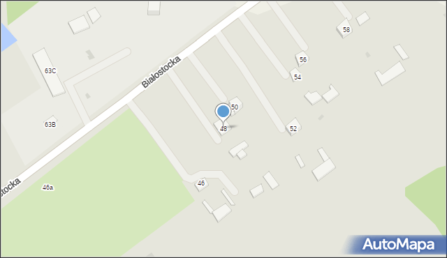 Zambrów, Białostocka, 48, mapa Zambrów