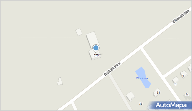 Zambrów, Białostocka, 57D, mapa Zambrów