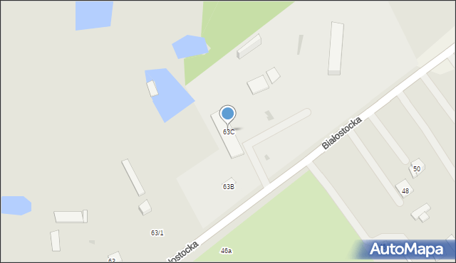 Zambrów, Białostocka, 63C, mapa Zambrów