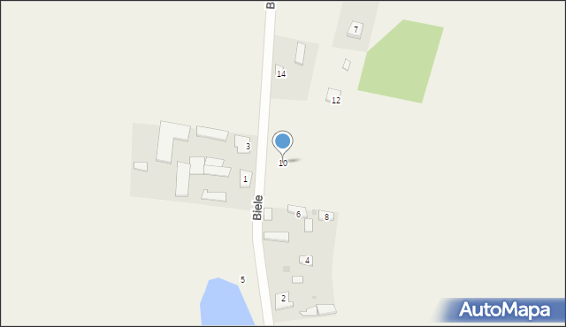 Zatory, Biele, 10, mapa Zatory