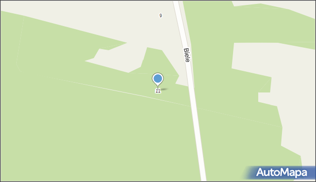 Zatory, Biele, 11, mapa Zatory