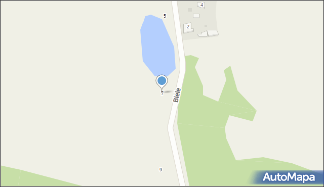 Zatory, Biele, 7, mapa Zatory
