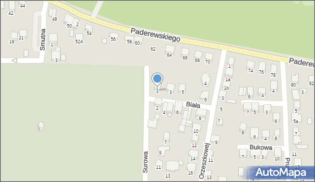 Zawiercie, Biała, 1, mapa Zawiercie