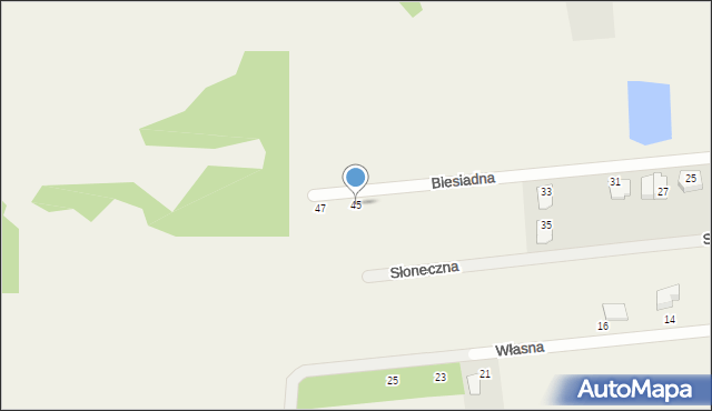 Żelechów, Biesiadna, 45, mapa Żelechów