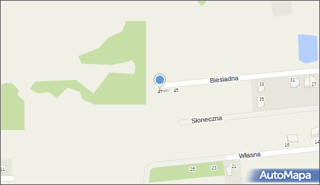 Żelechów, Biesiadna, 47, mapa Żelechów