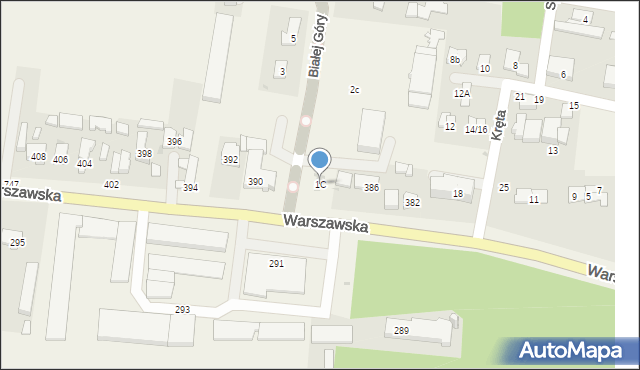 Zielonki-Parcela, Białej Góry, 1C, mapa Zielonki-Parcela