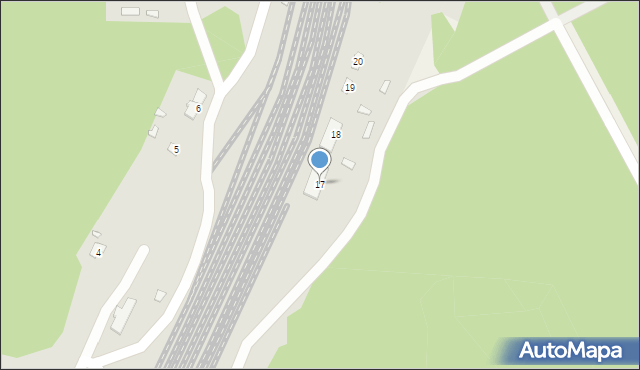 Zwierzyniec, Biały Słup, 17, mapa Zwierzyniec