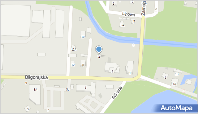 Zwierzyniec, Biłgorajska, 4, mapa Zwierzyniec