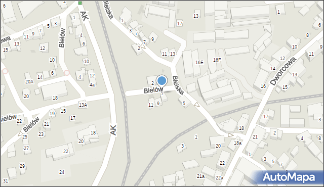 Żywiec, Bielów, 7, mapa Żywiec