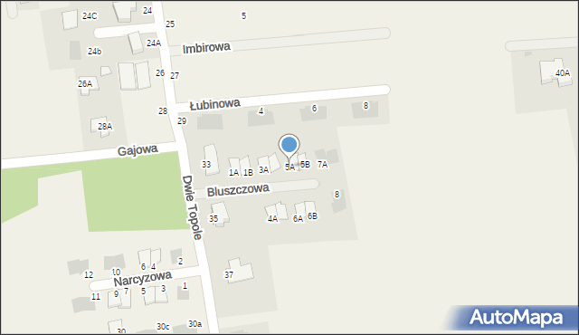 Abramowice Prywatne, Bluszczowa, 5A, mapa Abramowice Prywatne