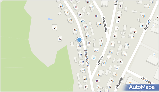 Augustów, Bluszczowa, 34, mapa Augustów