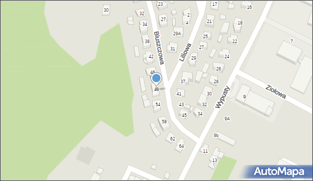 Augustów, Bluszczowa, 50, mapa Augustów