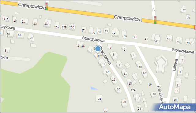 Augustów, Bluszczowa, 6, mapa Augustów