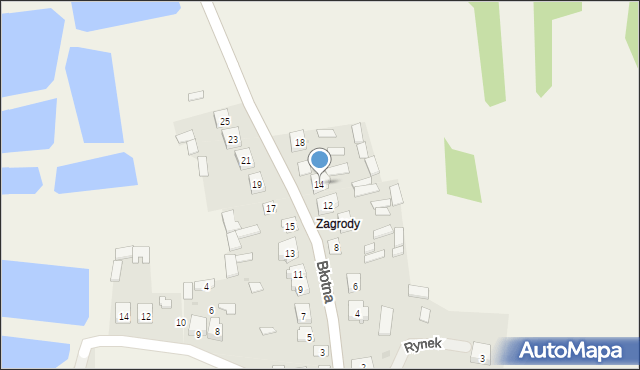 Baranów, Błotna, 14, mapa Baranów